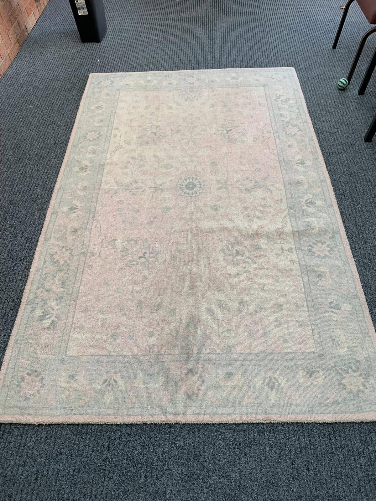 After - heavily stained rug fully restored